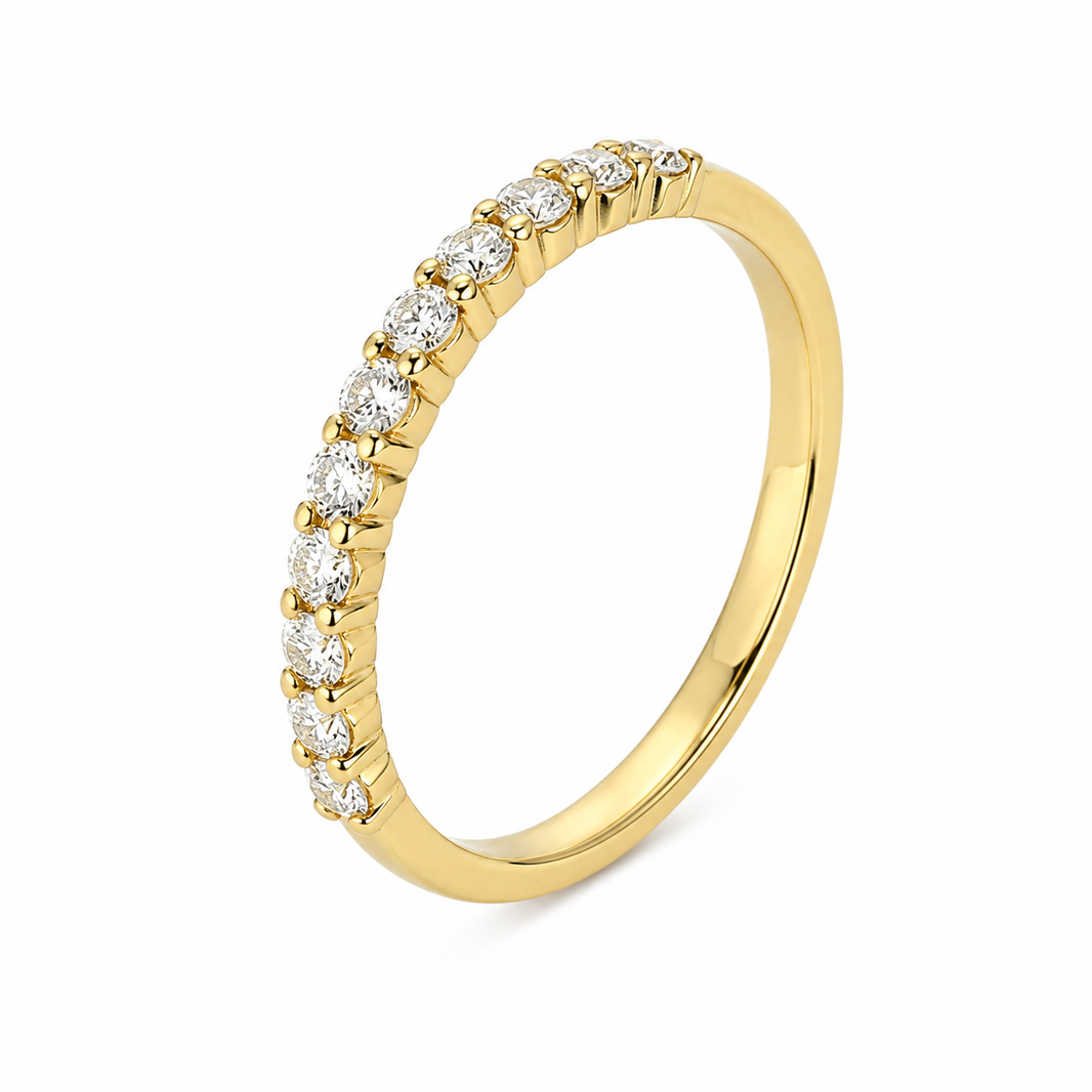 14K Yellow Gold Women’s Band 0.30 ct Natural Diamond