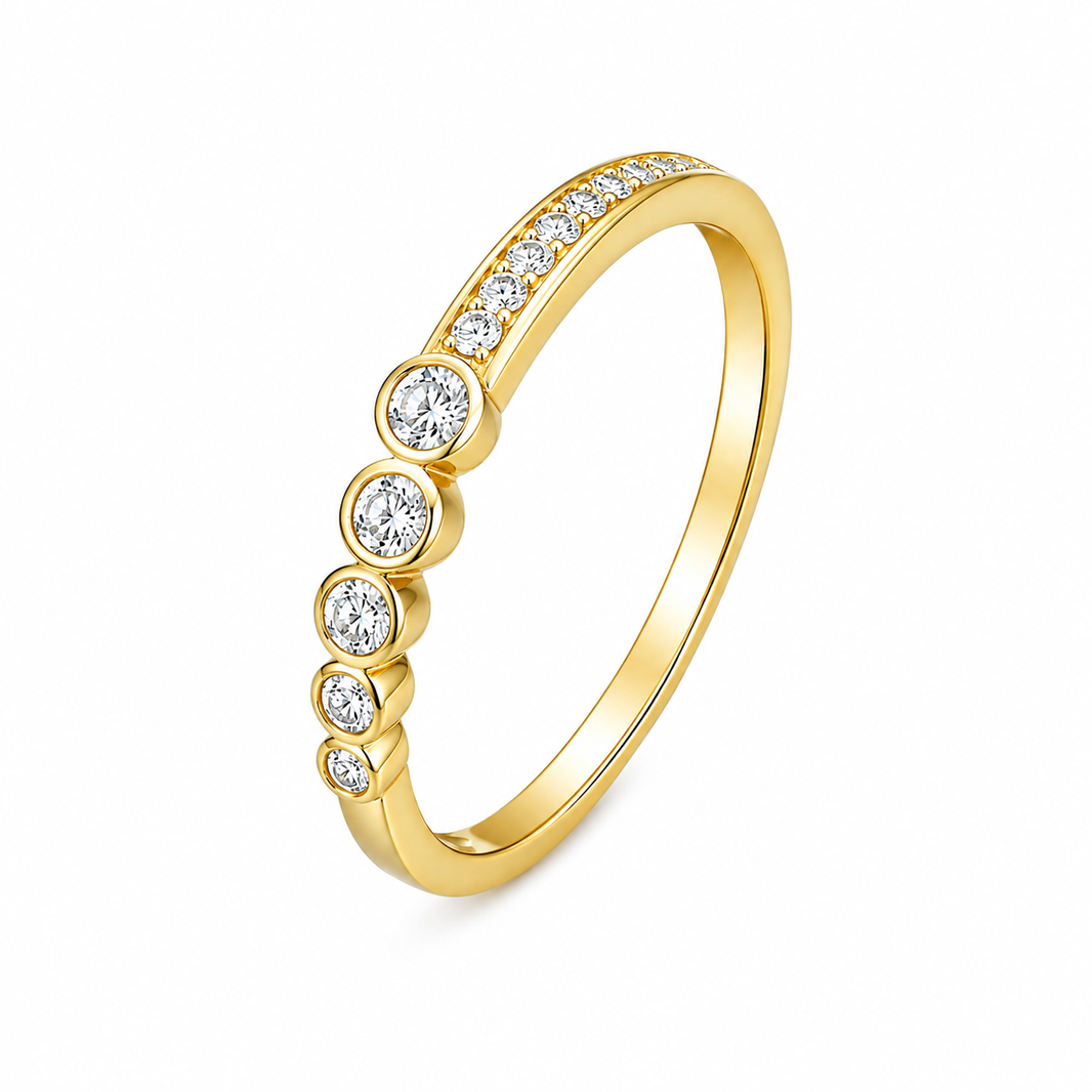 10K Women’s Gold Band 0.20 ct Natural Diamond