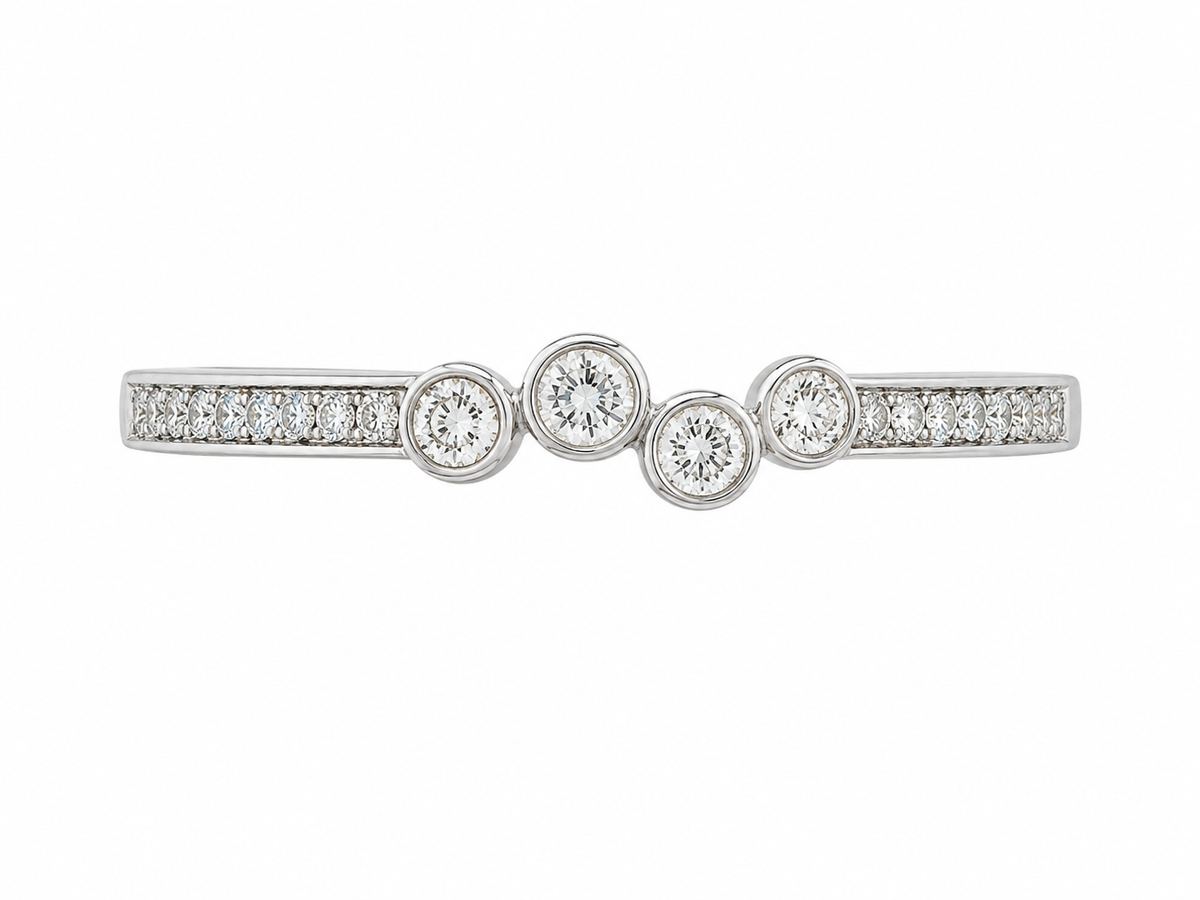 10K Women’s Gold Band 0.20 ct Natural Diamond