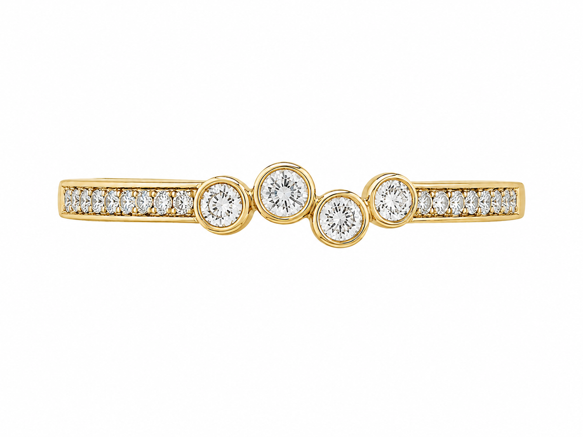 10K Women’s Gold Band 0.20 ct Natural Diamond