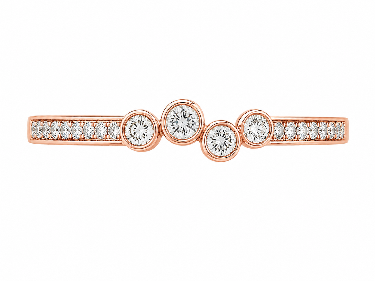 10K Women’s Gold Band 0.20 ct Natural Diamond