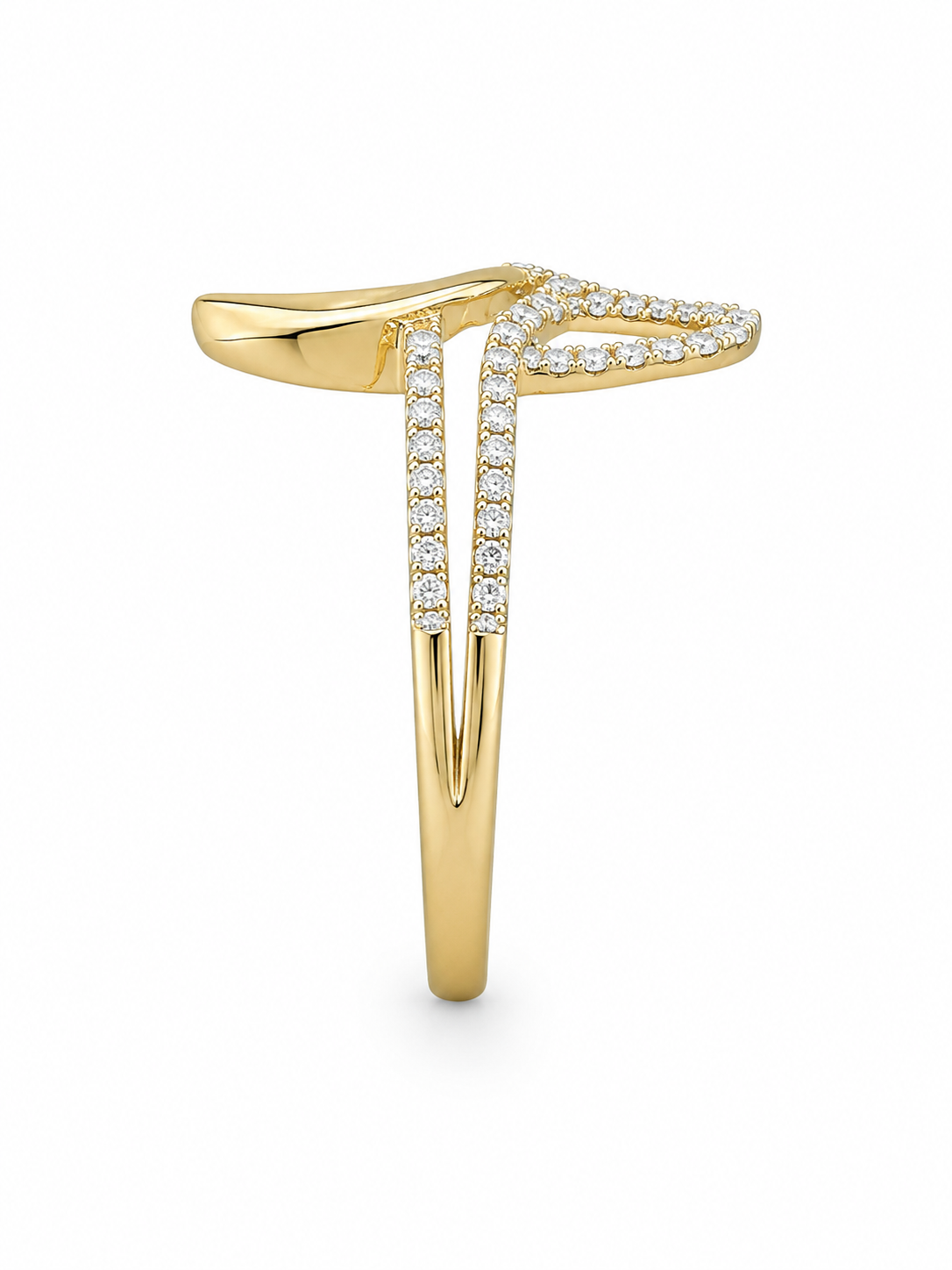 14K Yellow Gold Women's Ring 0.16 ct Natural Diamond