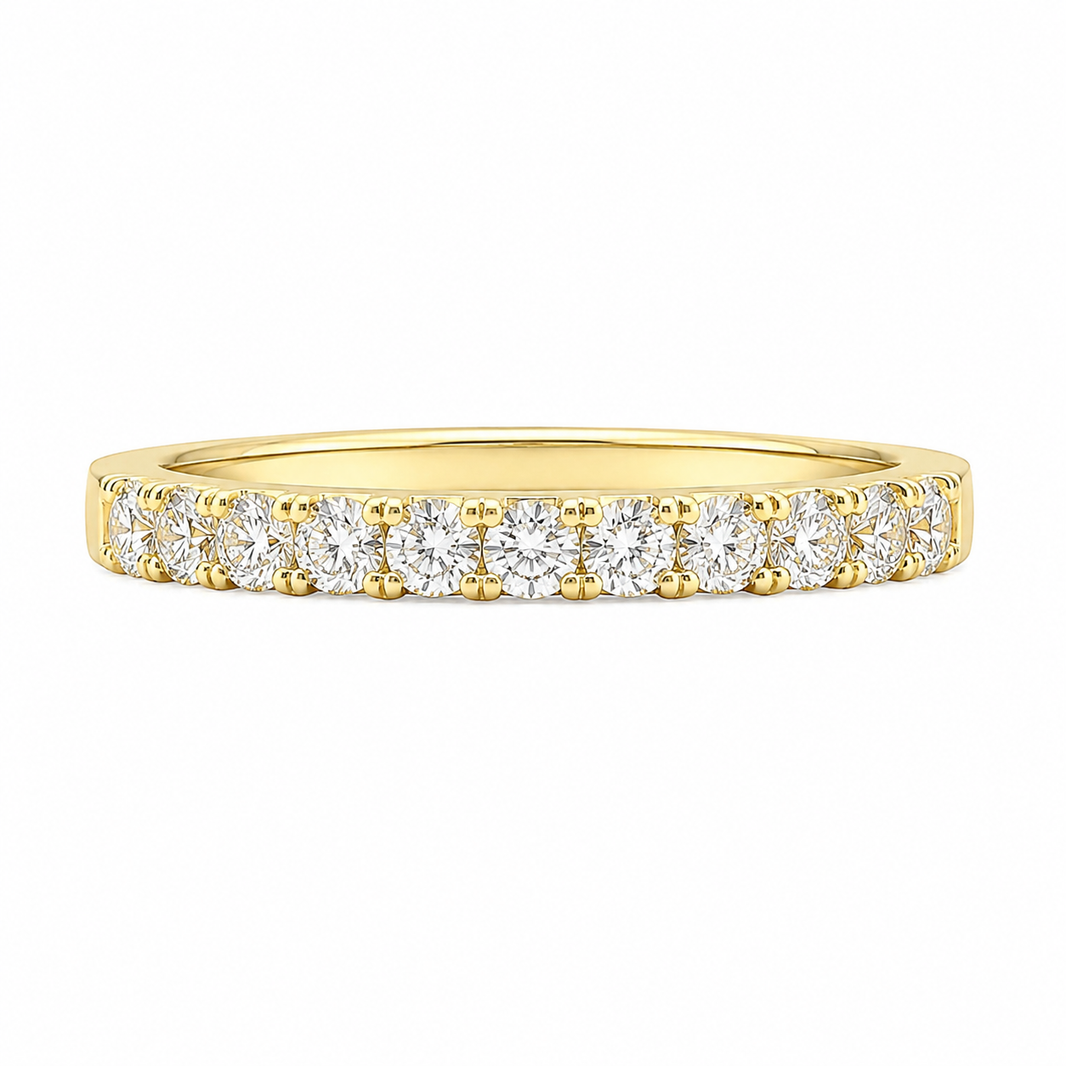 14K Yellow Gold Band 0.29 ct Natural Diamond