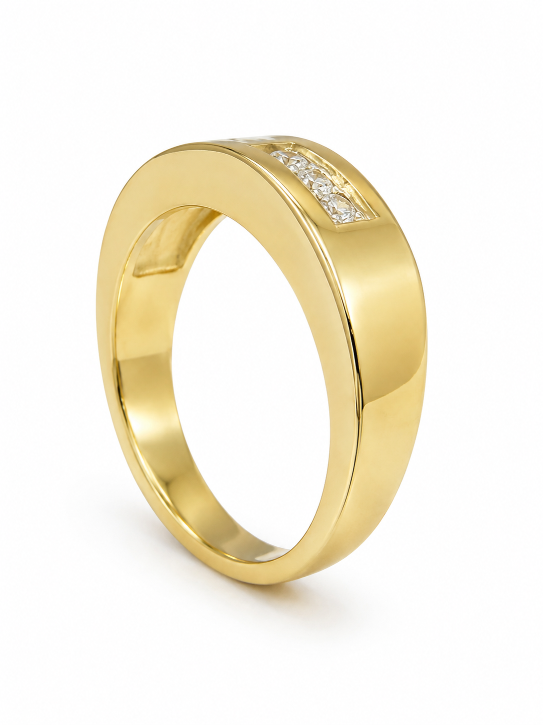 10K Yellow Gold Band 0.35 ct Natural Diamond