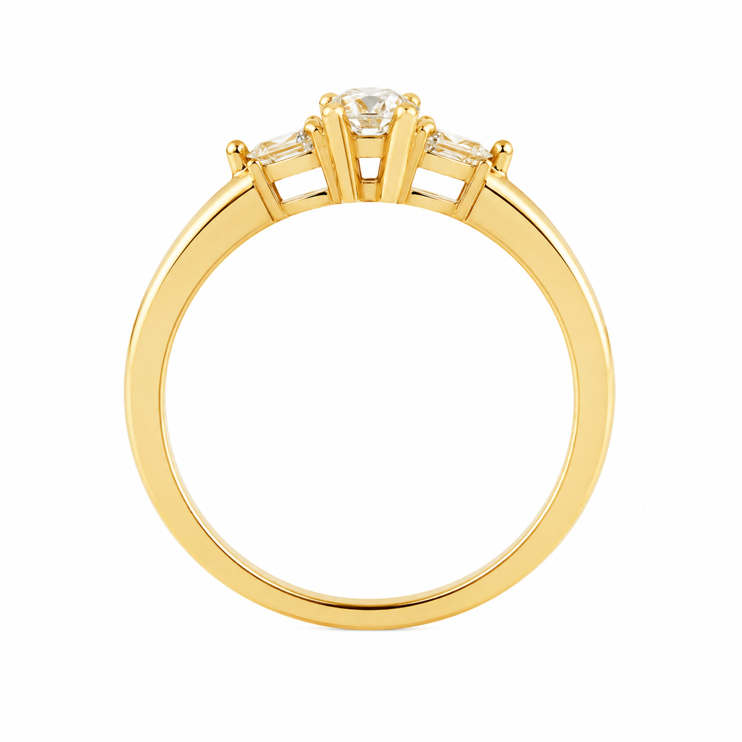 14K White Gold Women's Ring Marquise 0.75 ct Natural Diamond