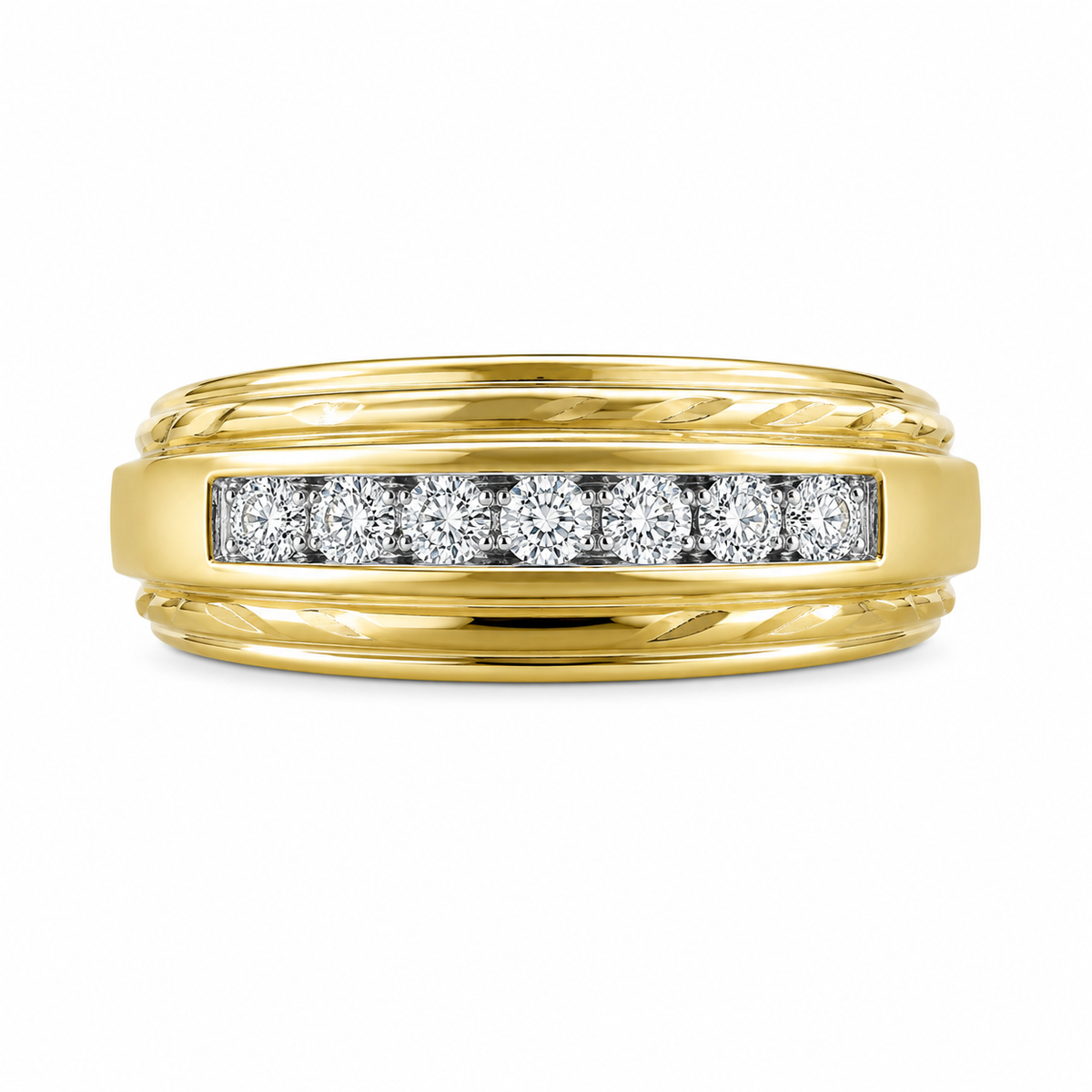 14K Yellow Gold Wedding Set 0.75 ct Natural Diamond