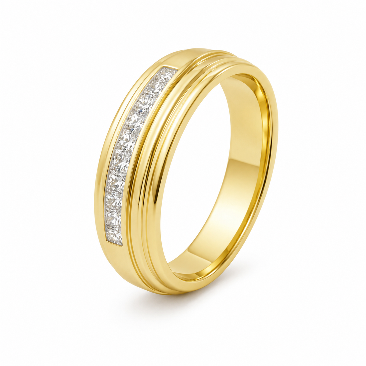 14K Yellow Gold Wedding Set 0.75 ct Natural Diamond