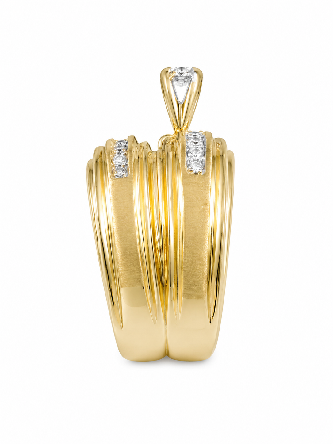 14K Yellow Gold Wedding Set 0.75 ct Natural Diamond