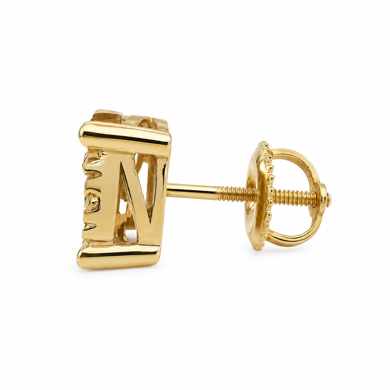 10K Yellow Gold Earrings 0.60 ct Natural Diamond