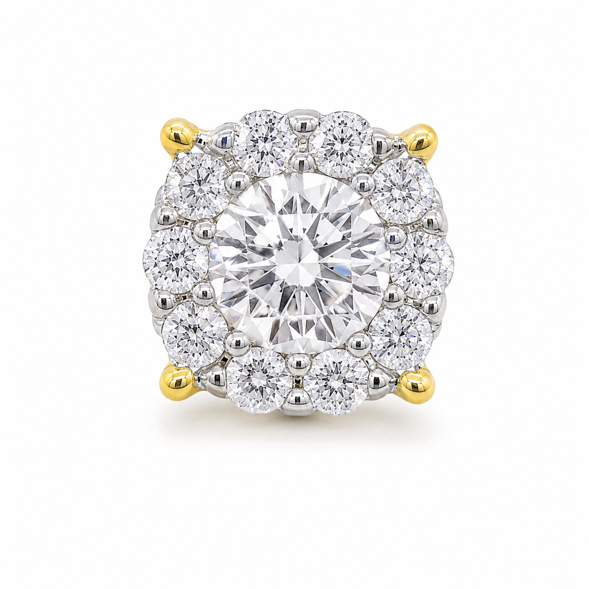 14K Yellow Gold Earrings 0.59 ct Natural Diamond