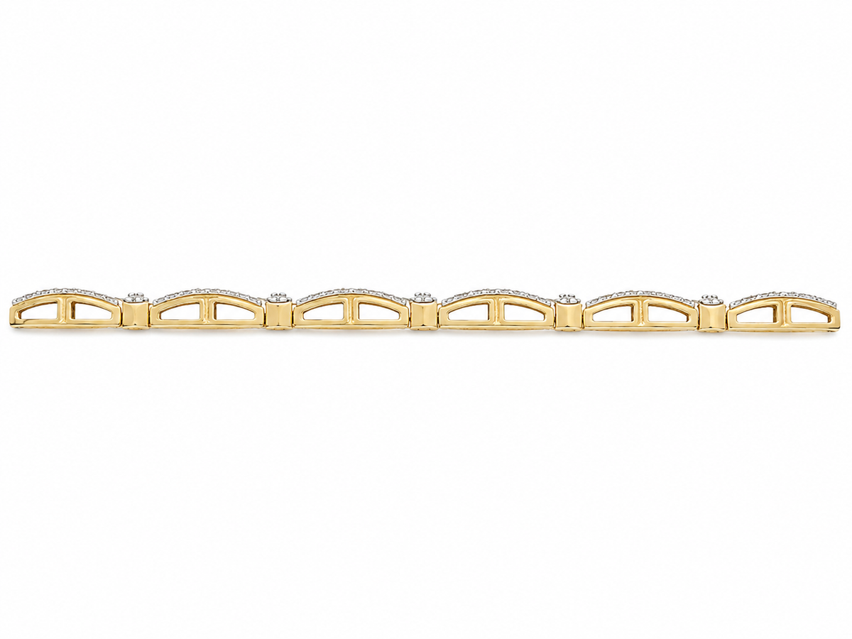 10K Yellow Gold Women’s Diamond Tennis Bracelet 3.00 ct Natural Diamond 8”