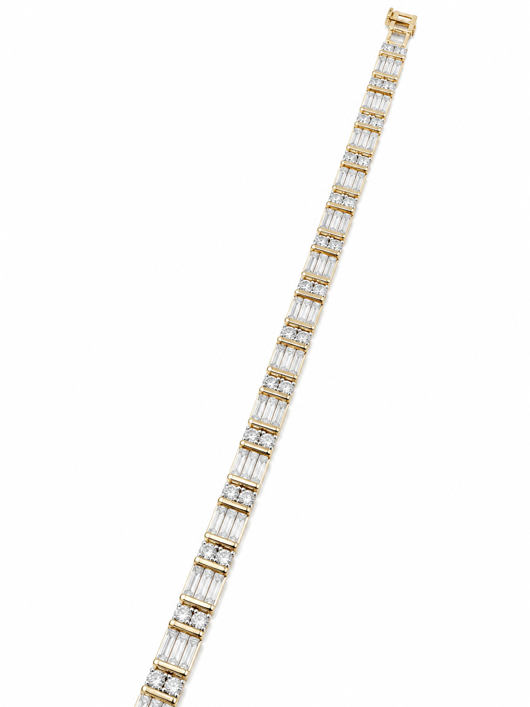 14K Yellow Gold Diamond Tennis Chain 7.00 ct Natural Diamond 19”