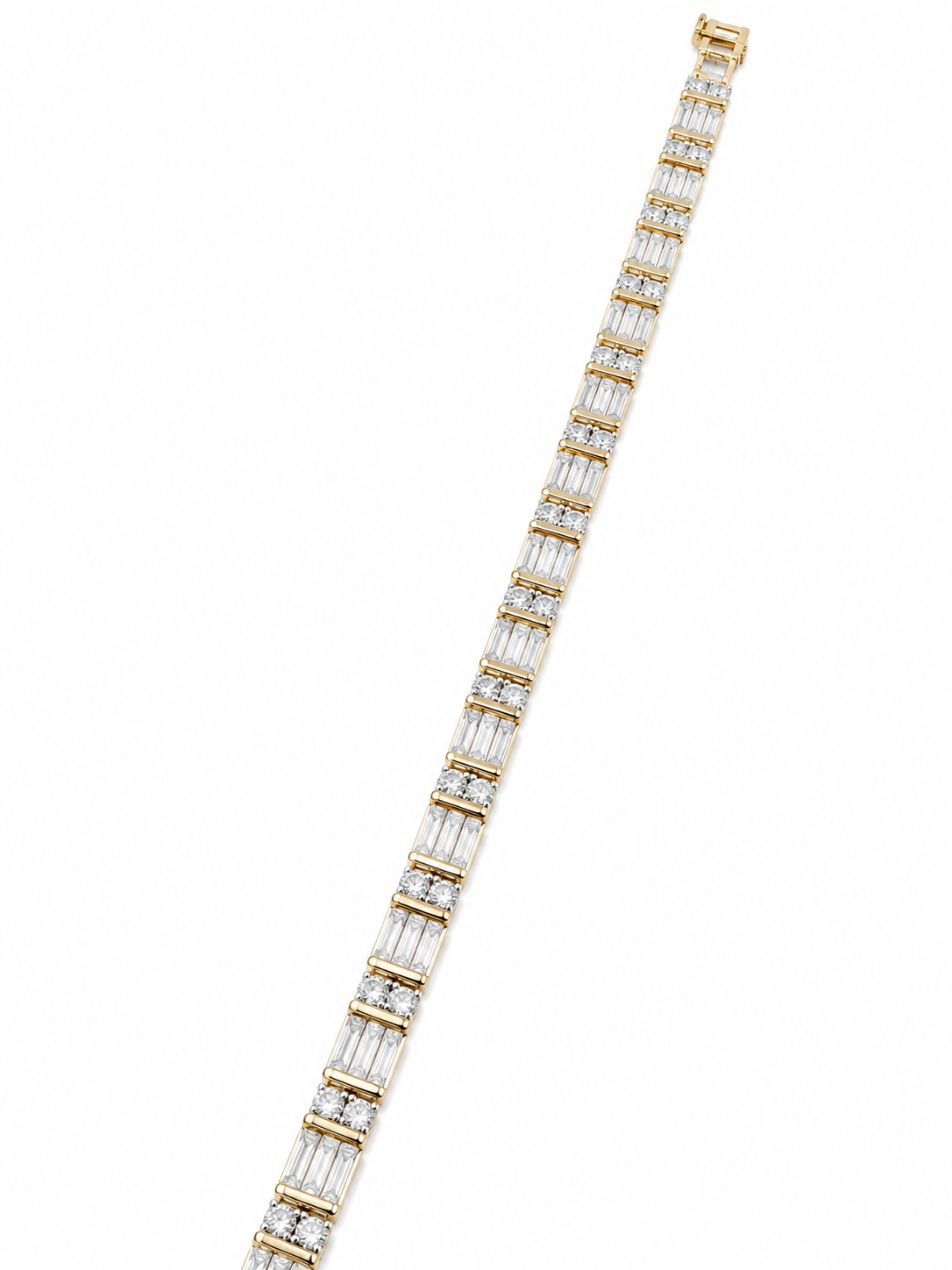 14K Yellow Gold Diamond Tennis Chain 7.00 ct Natural Diamond 19”