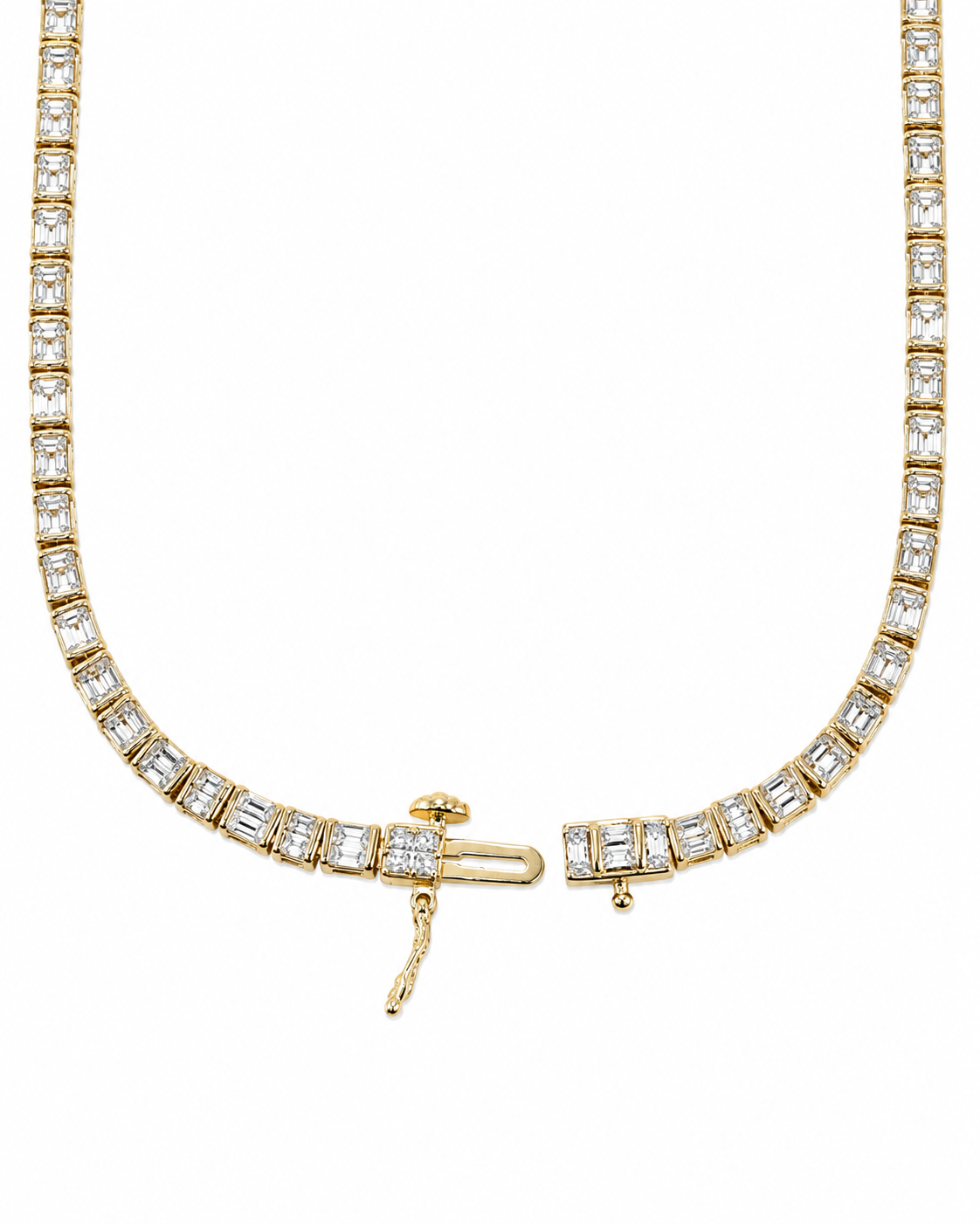 14K Yellow Gold Diamond Tennis Chain 7.00 ct Natural Diamond 19”