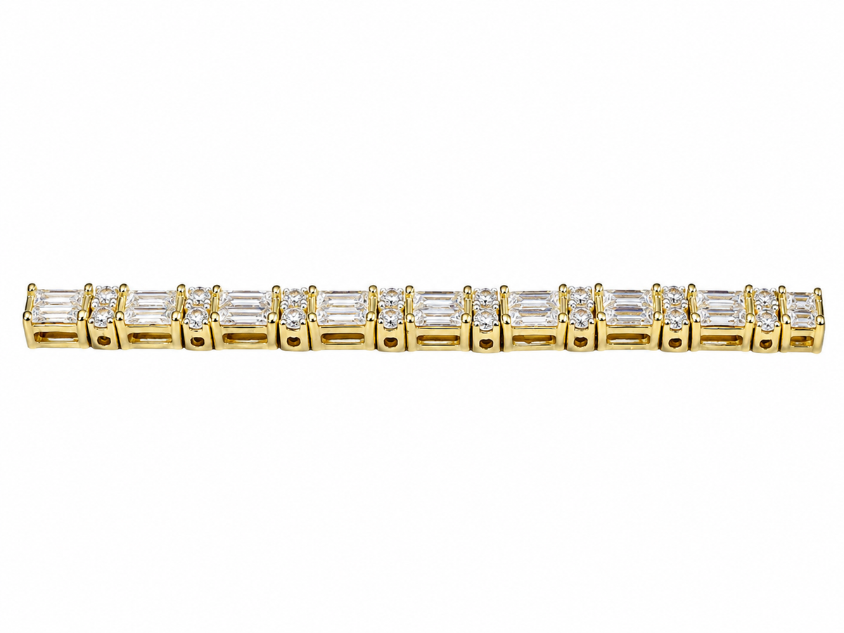 14K Yellow Gold Diamond Tennis Chain 7.00 ct Natural Diamond 19”