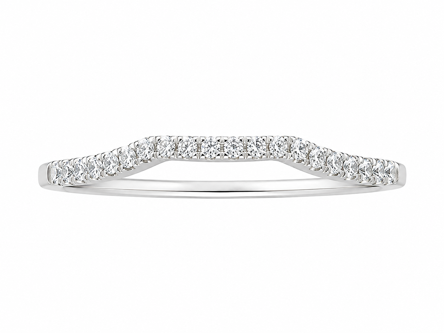 10K White Gold Women's Wedding Set Princess 0.25 ct Natural Diamond