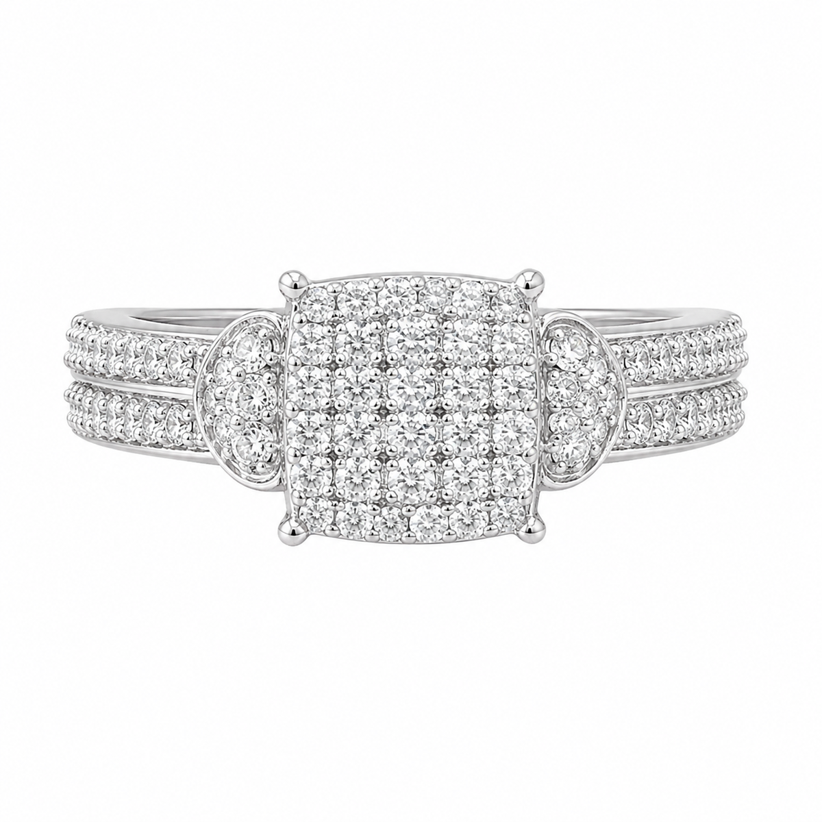 10K White Gold Women's Wedding Set 0.30 ct Natural Diamond