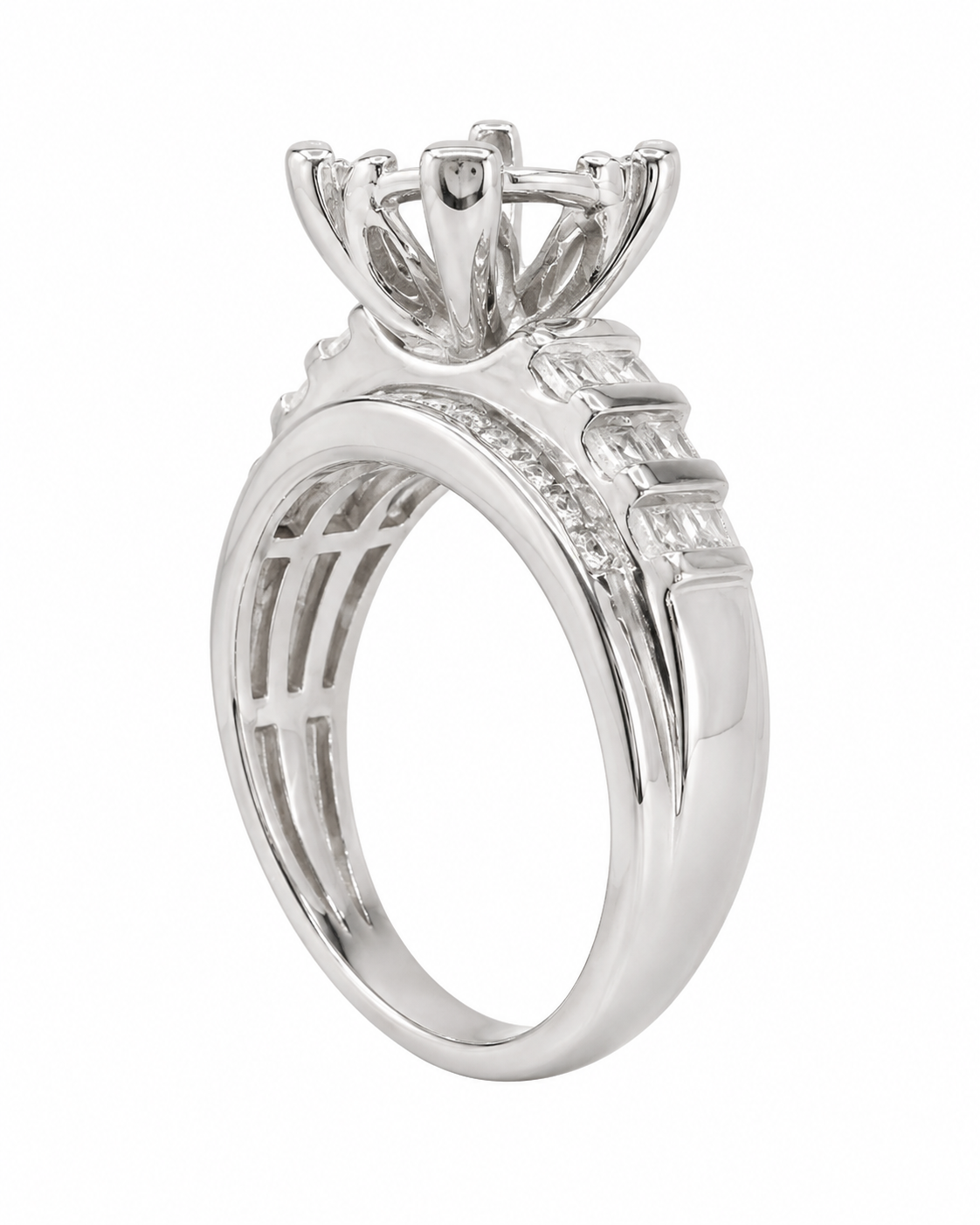 10K White Gold Women's Ring 0.35 ct Natural Diamond