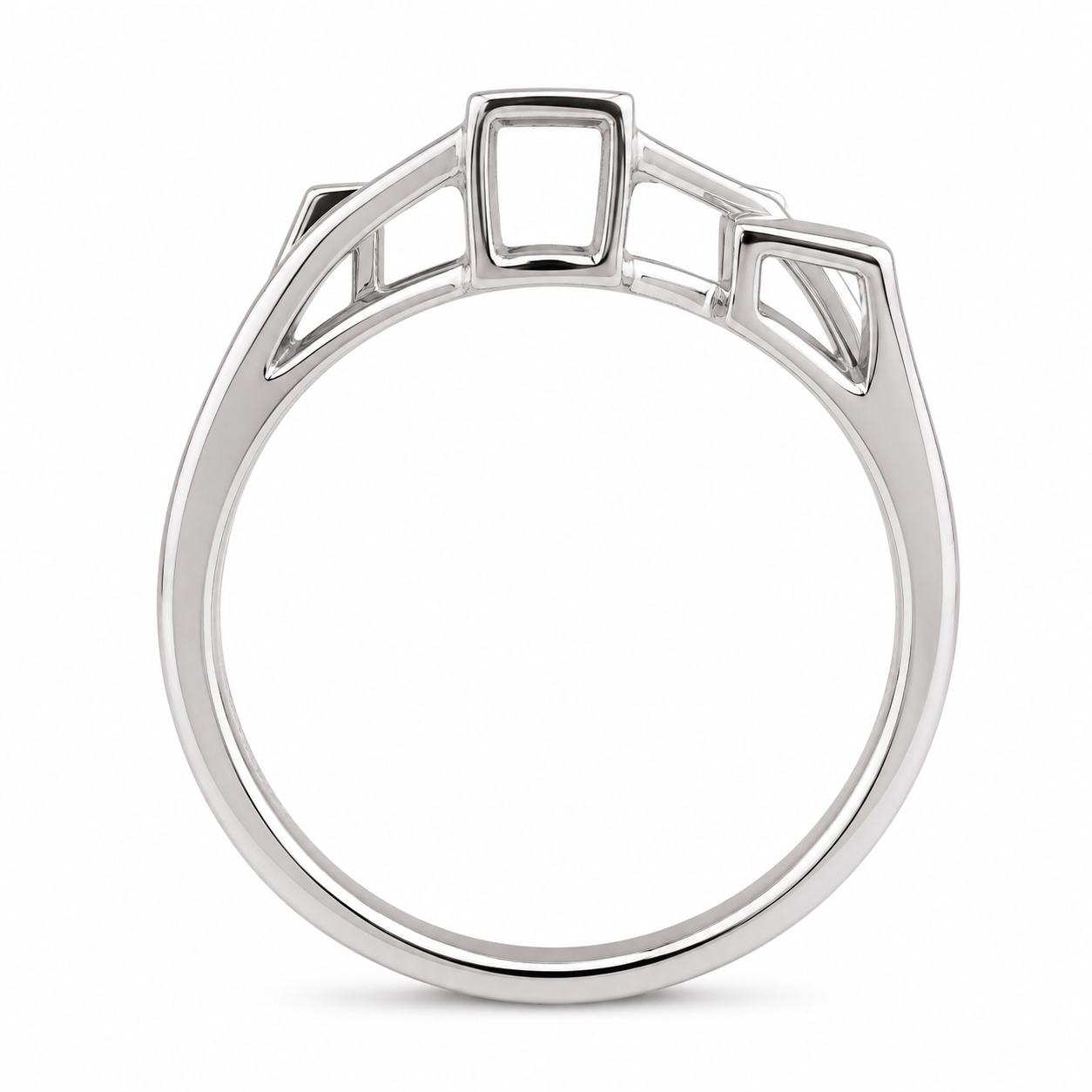 10K White Gold Women's Love Ring 0.03 ct Natural Diamond