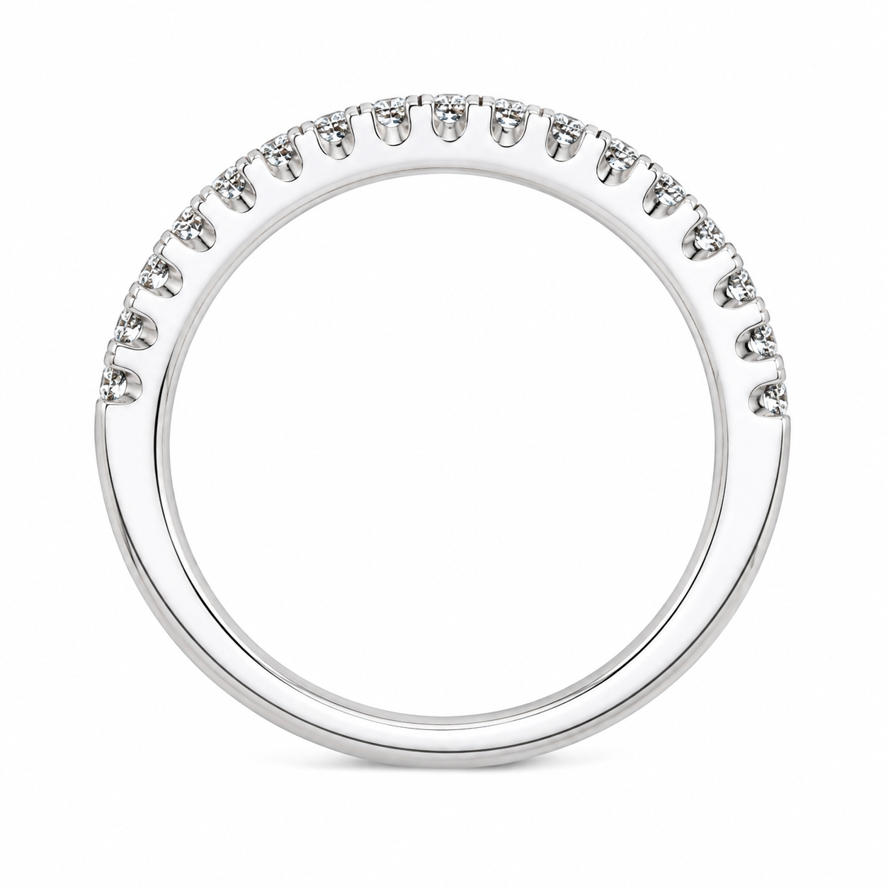 14K White Gold Women’s Band 0.31 ct Natural Diamond