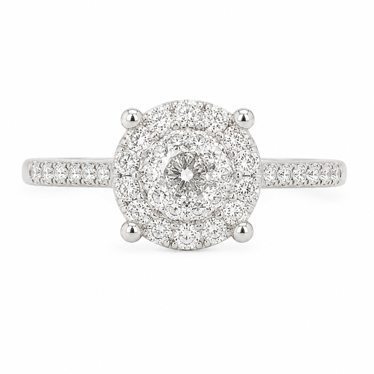 10K White Gold Women's Ring 0.35 ct Natural Diamond