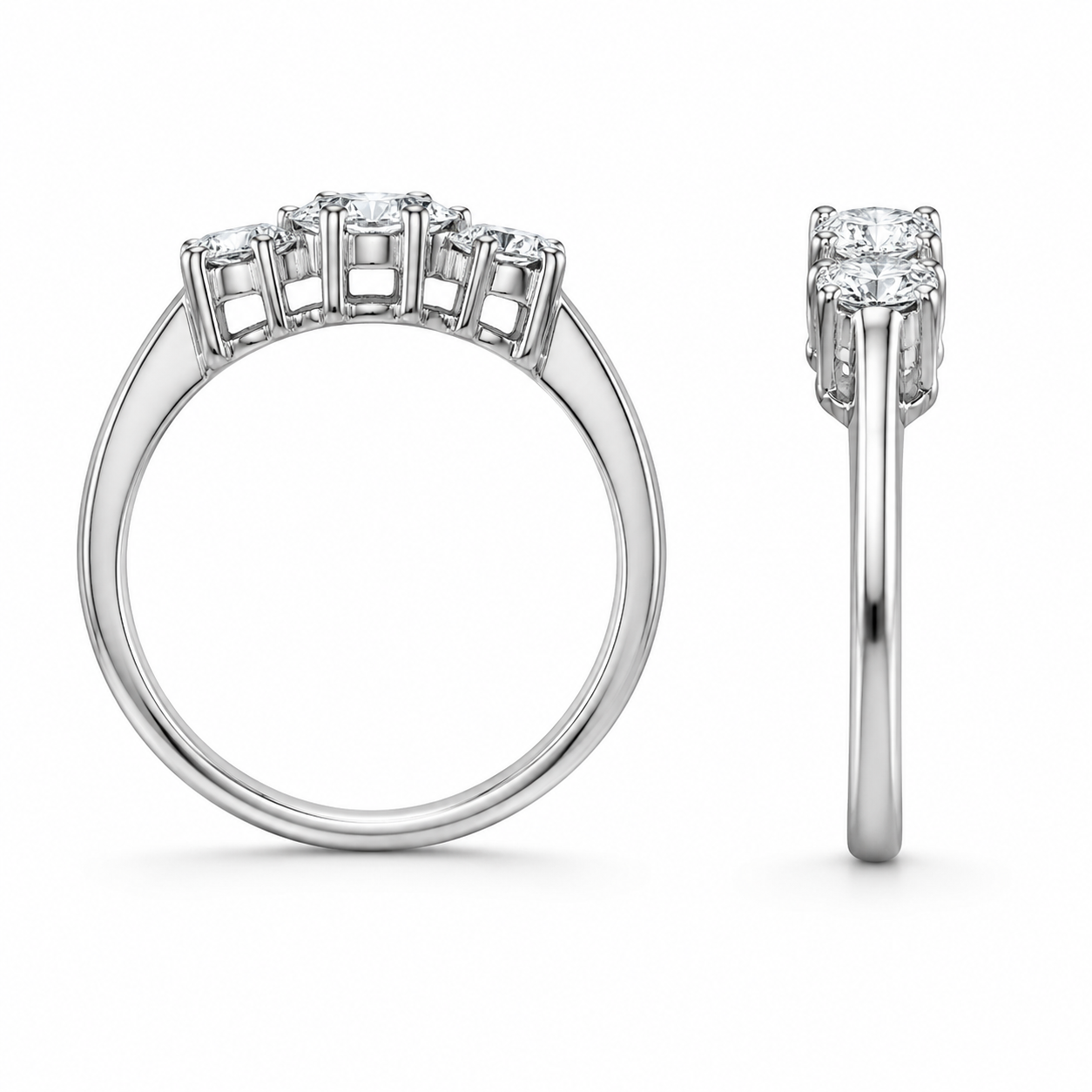 10K White Gold Women’s Band 0.50 ct Natural Diamond