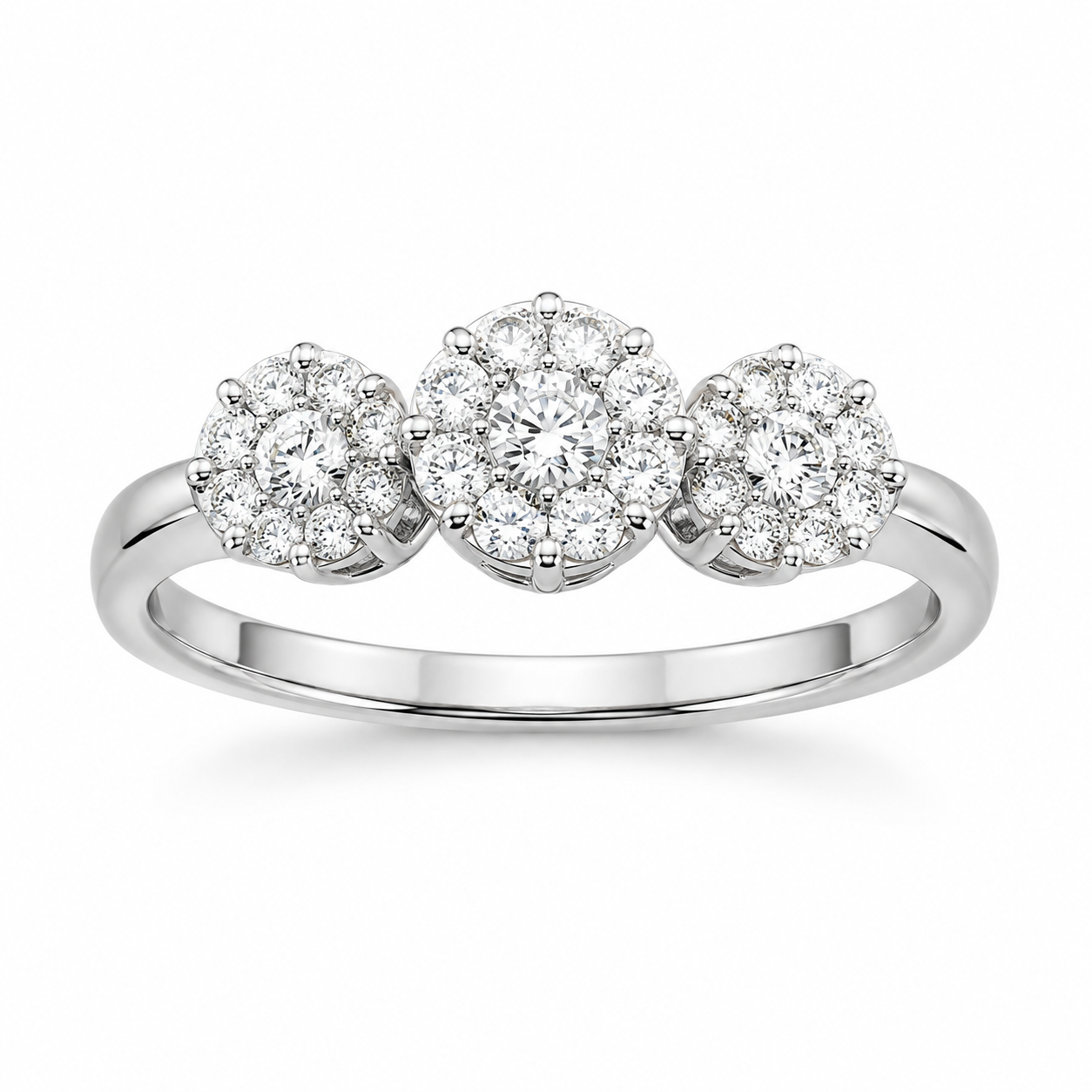 10K White Gold Women’s Band 0.50 ct Natural Diamond