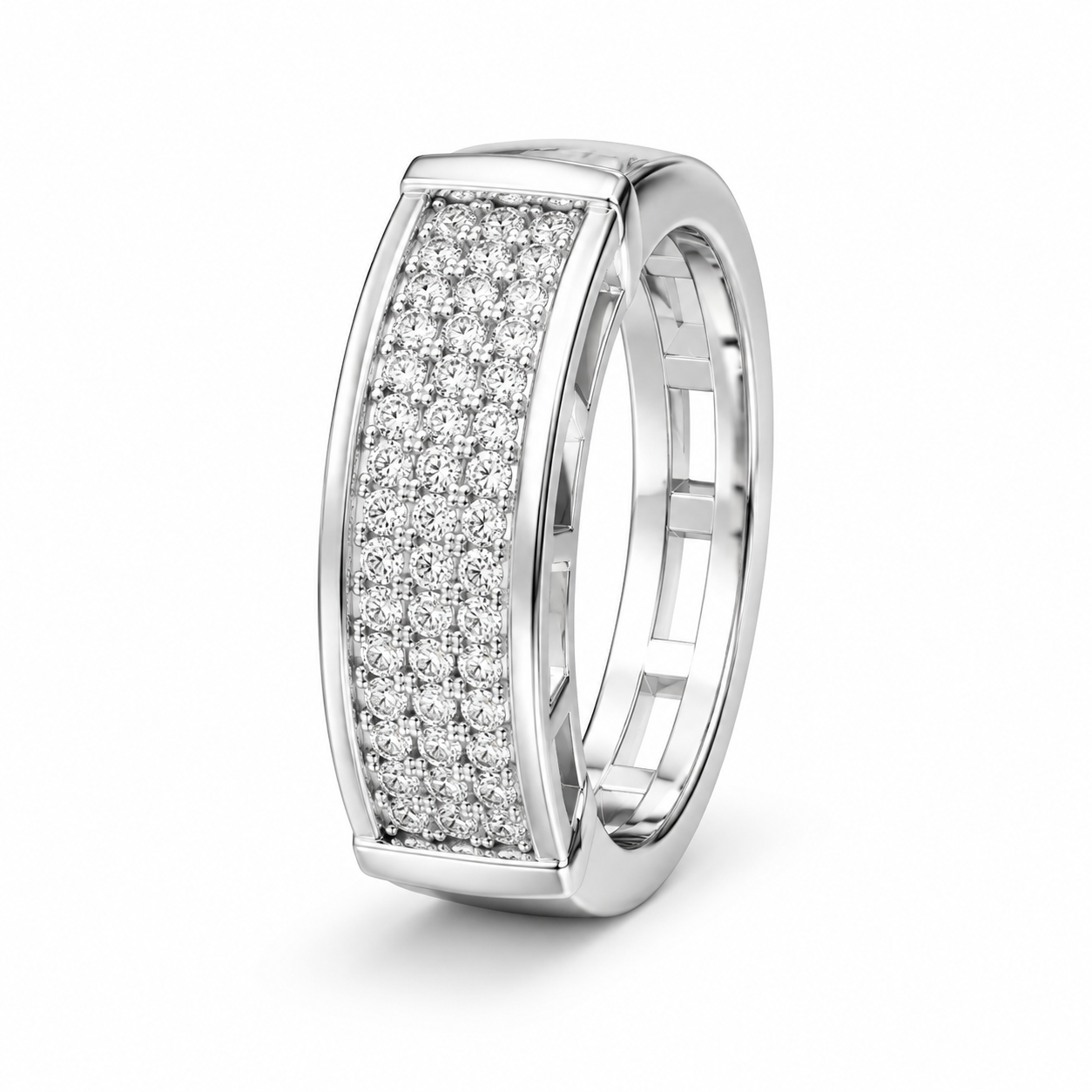 10K White Gold Women’s Band 0.30 ct Natural Diamond