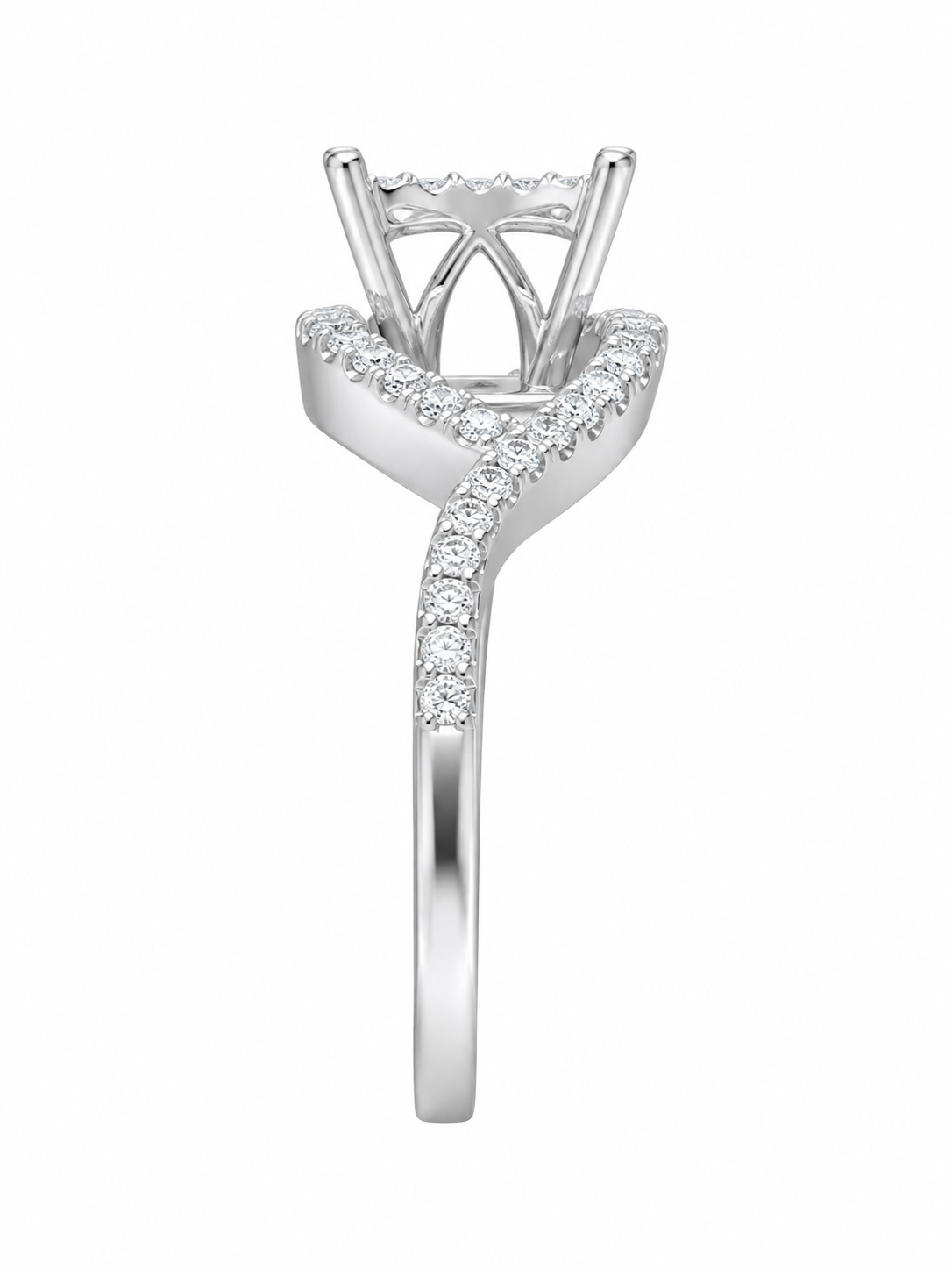 14K White Gold Women’s Ring 0.54 ct Natural Diamond