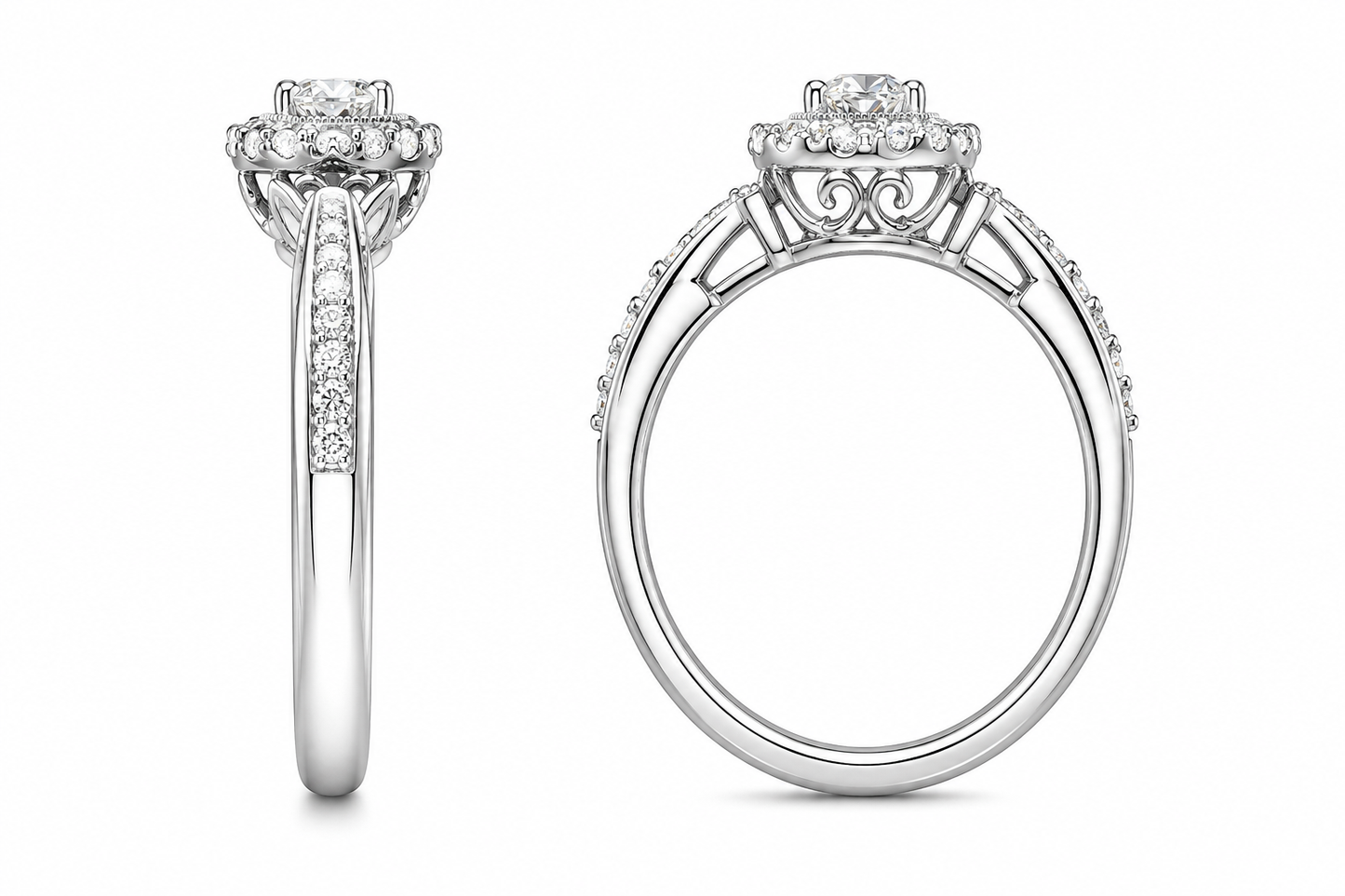 10K White Gold Women's Ring 0.25 ct Natural Diamond