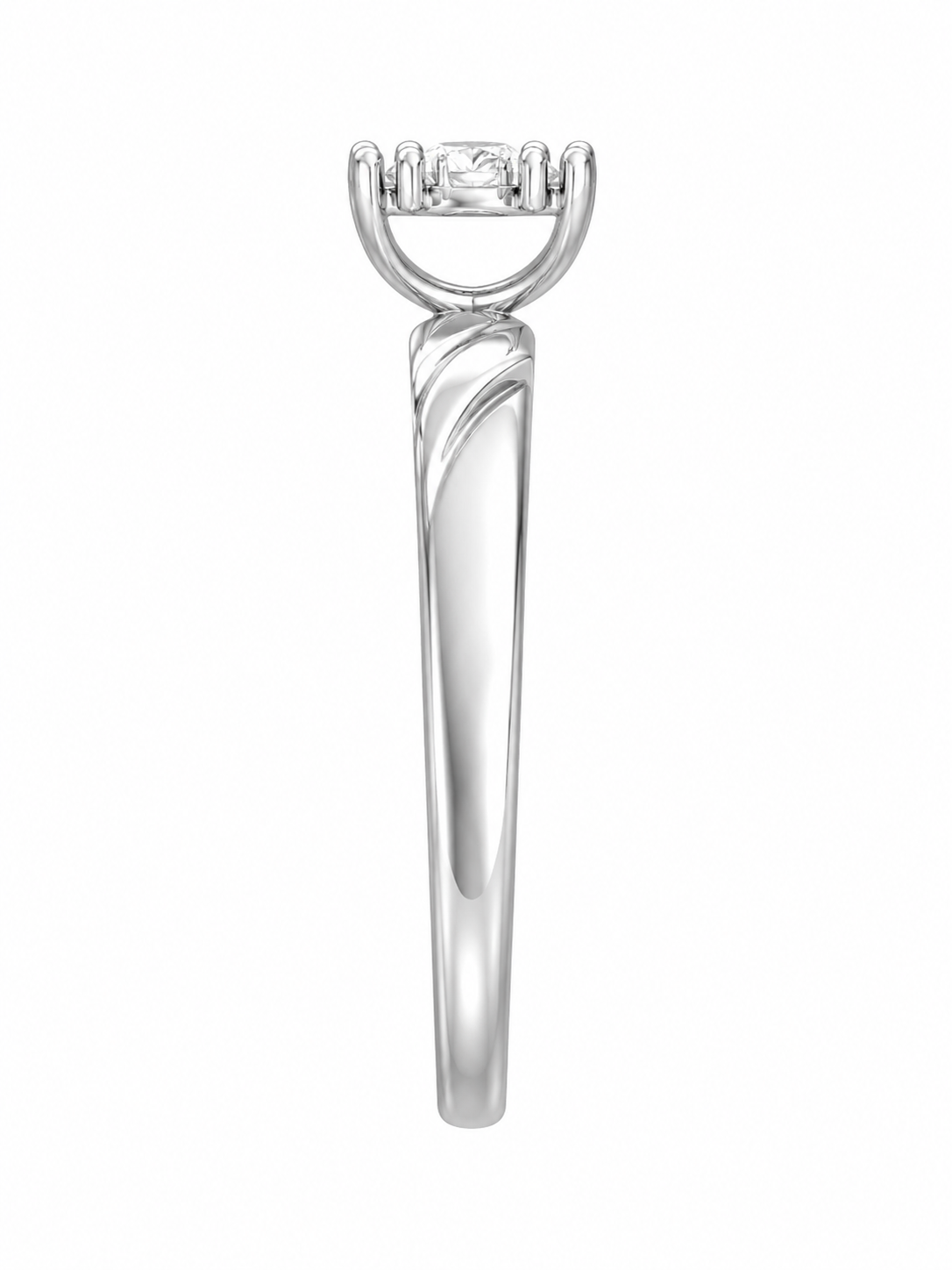 10K White Gold Women's Ring Baguette 0.25 ct Natural Diamond