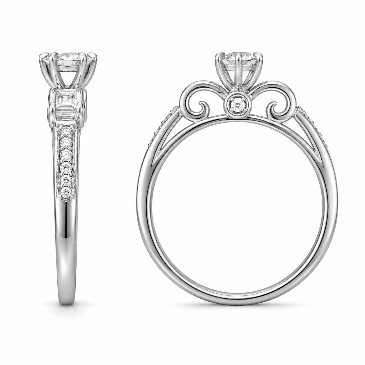 14K White Gold Women's Ring 0.25 ct Natural Diamond