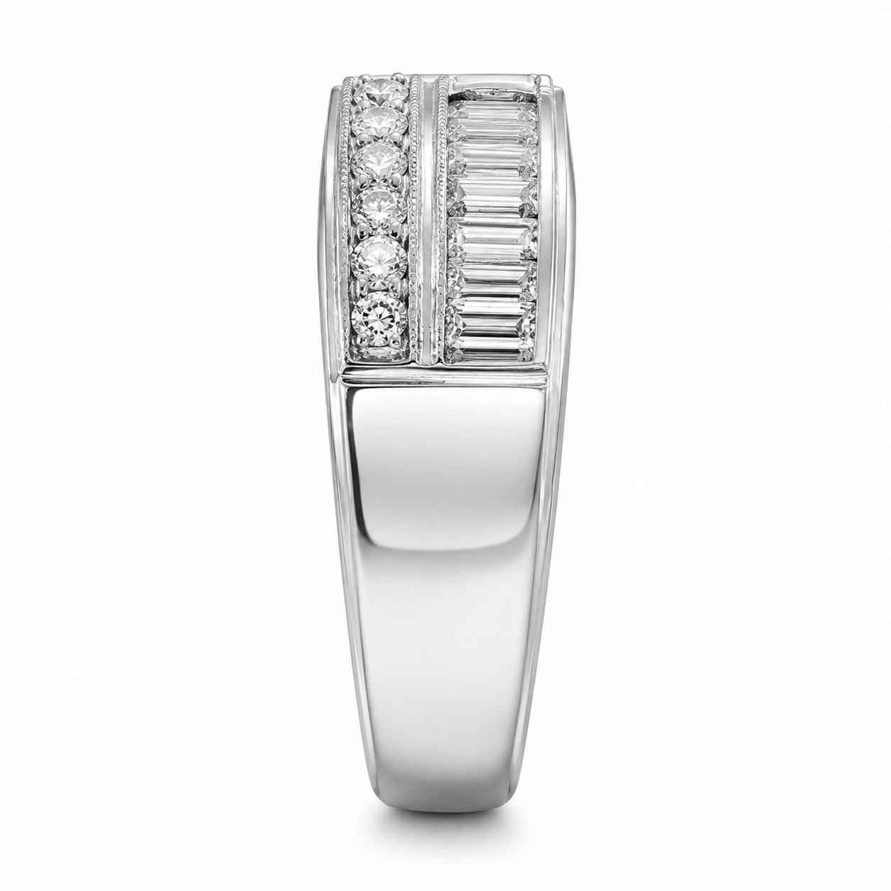 14K White Gold Women’s Band 0.45 ct Natural Diamond