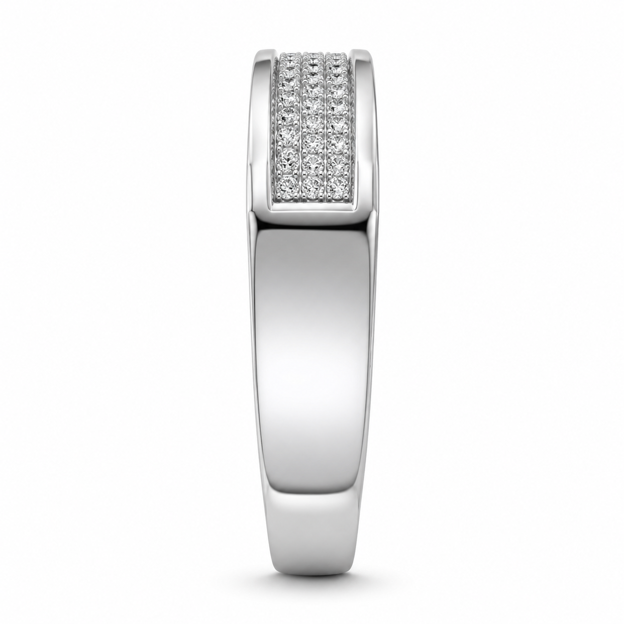 14K White Gold Women’s Band 0.15 ct Natural Diamond