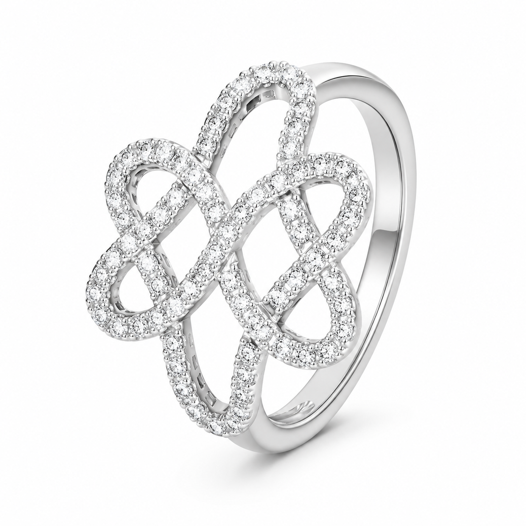 14K White Gold Women's Ring 0.33 ct Natural Diamond