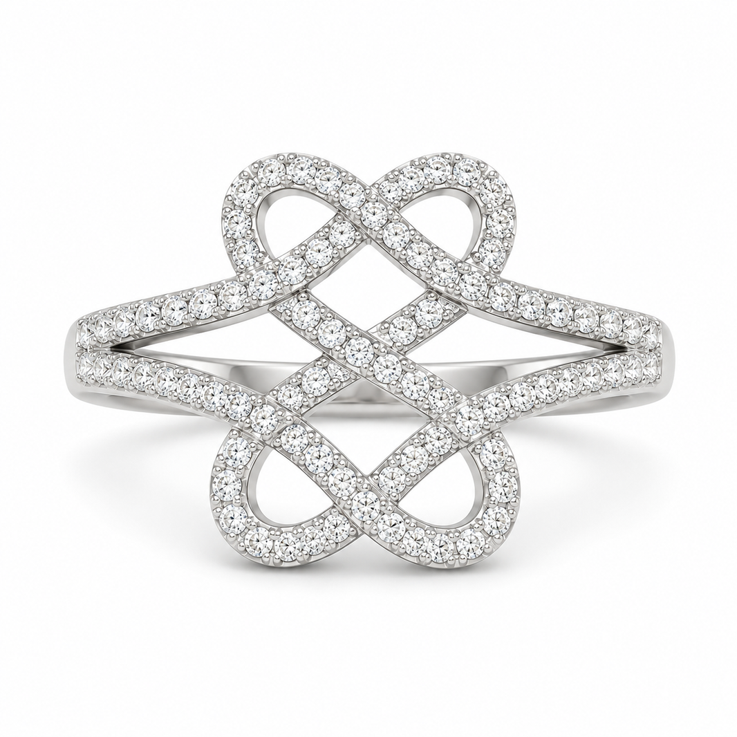 14K White Gold Women's Ring 0.33 ct Natural Diamond
