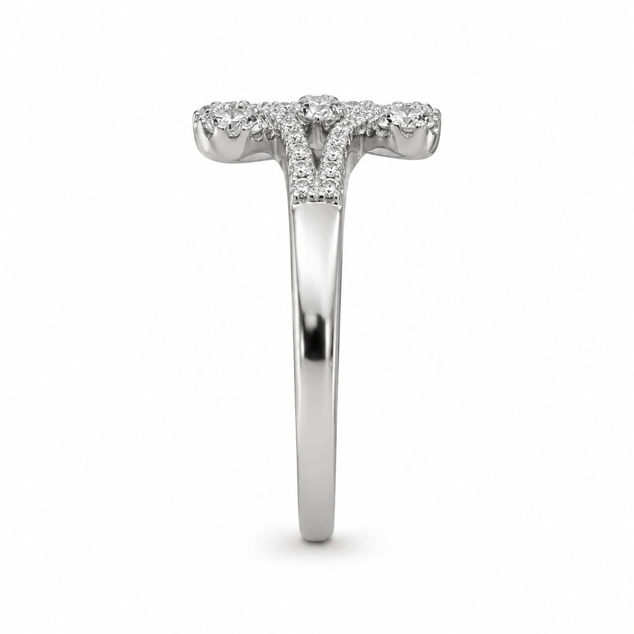 14K White Gold Women's Ring 0.33 ct Natural Diamond