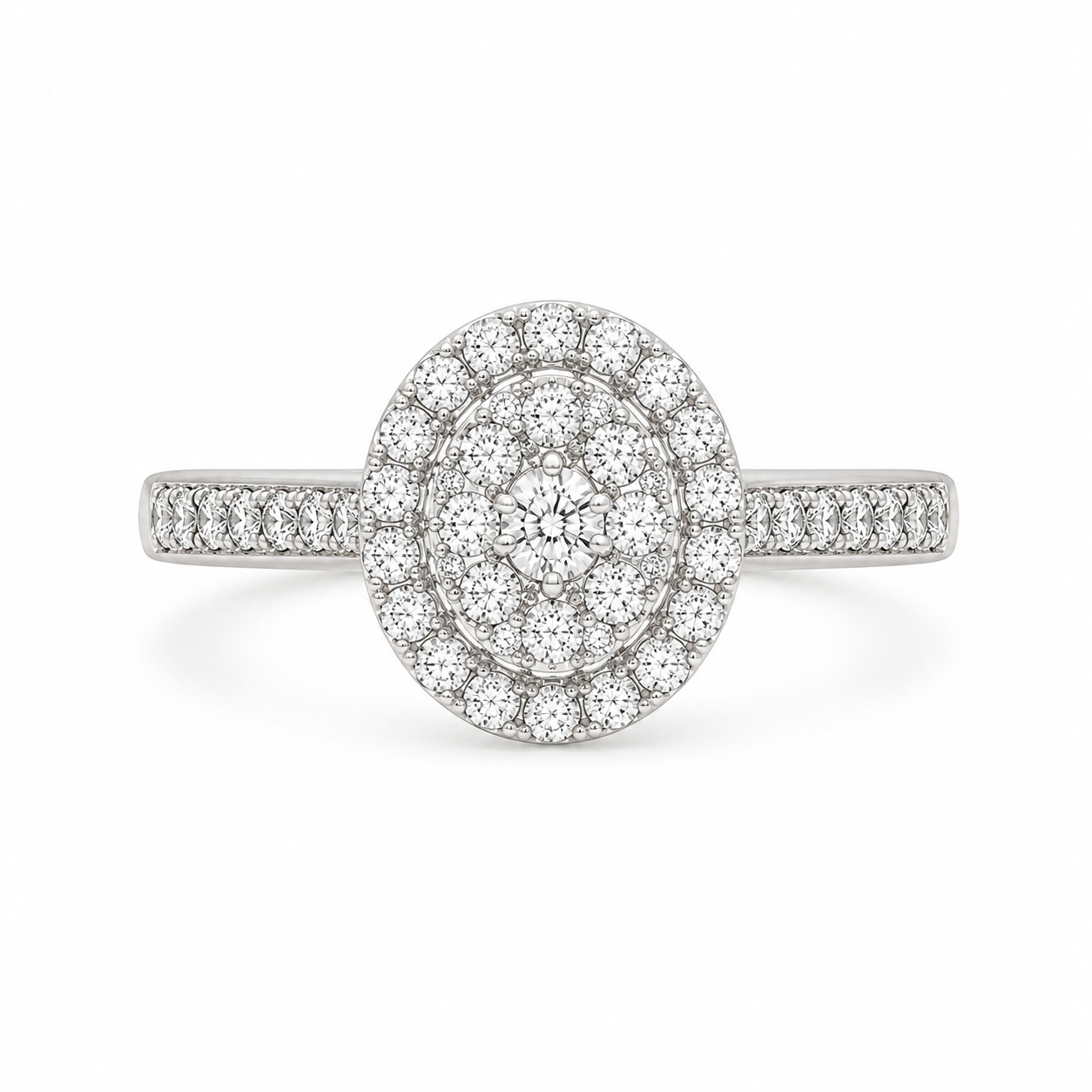 10K White Gold Women's Ring 0.33 ct Natural Diamond