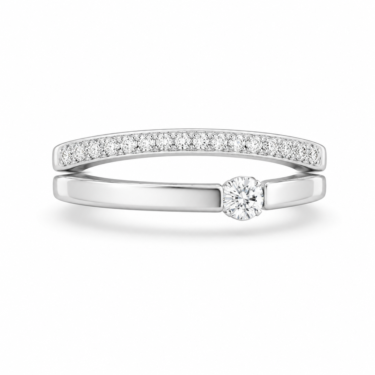 18K White Gold Women’s Ring 0.25 ct Natural Diamond