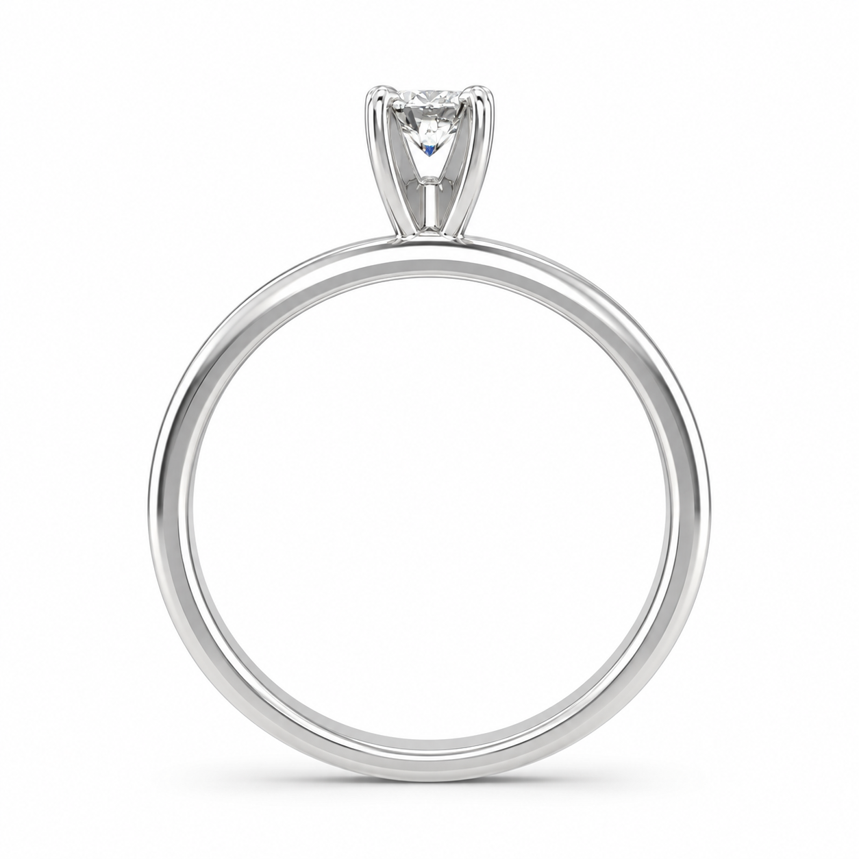 14K White Gold Women's Wedding Set Round 0.50 ct Natural Diamond
