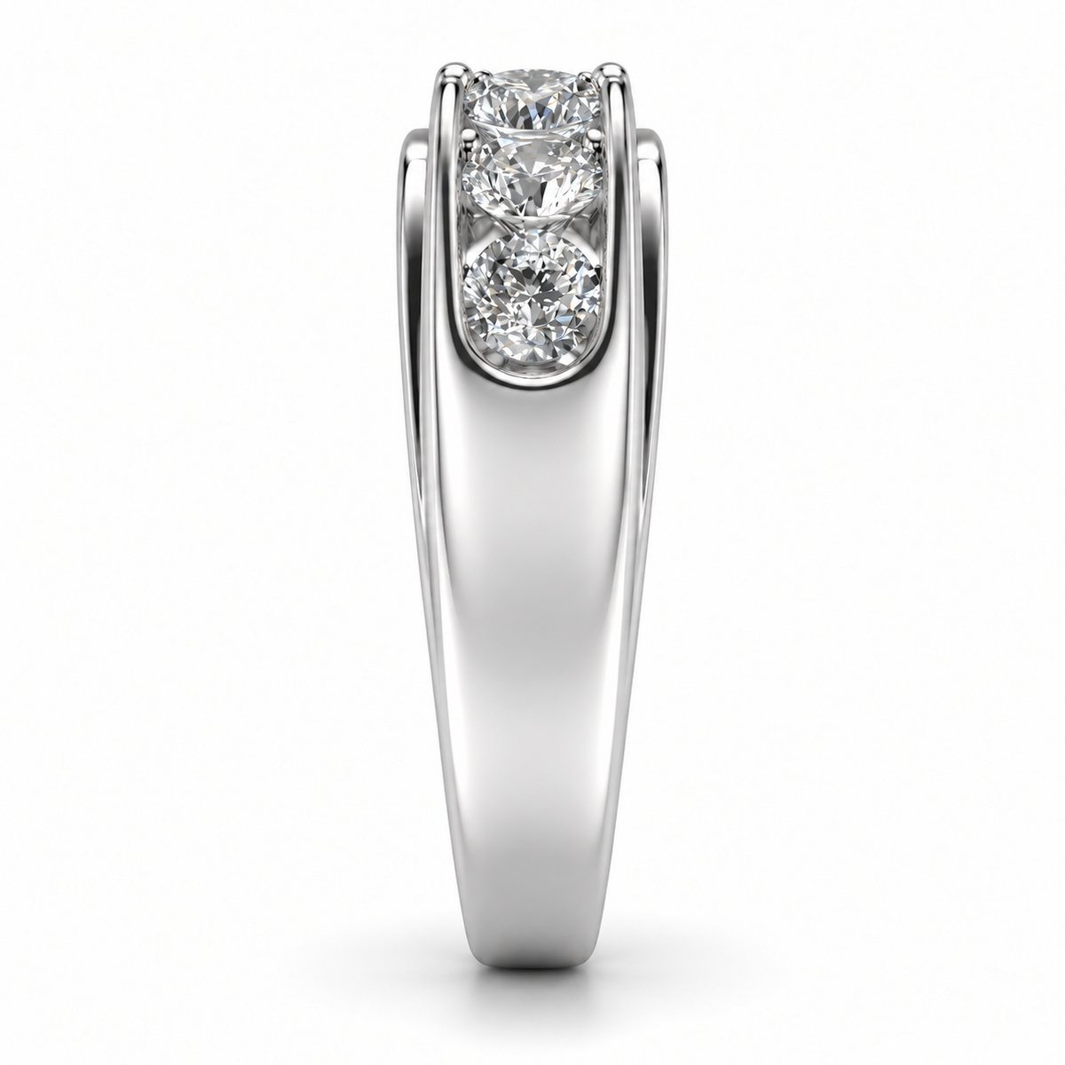 Sterling Silver Men's Band 1.00 ct Lab Grown Diamond