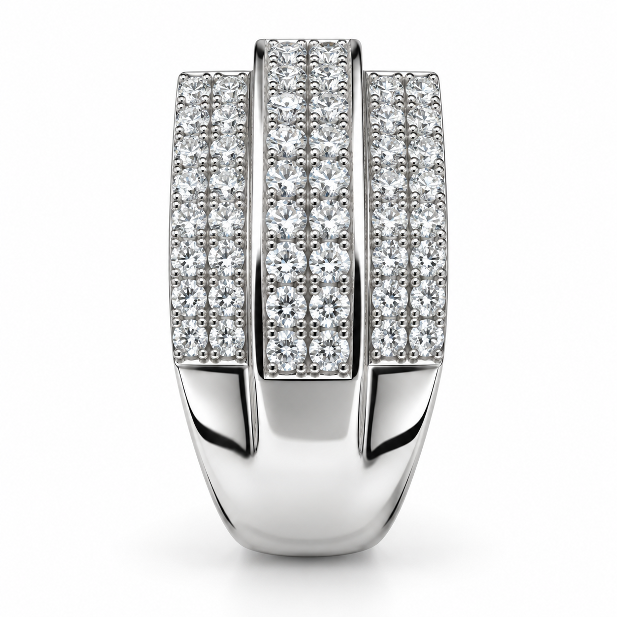 Sterling Silver Men's Ring 2.00 ct Lab Grown Diamond