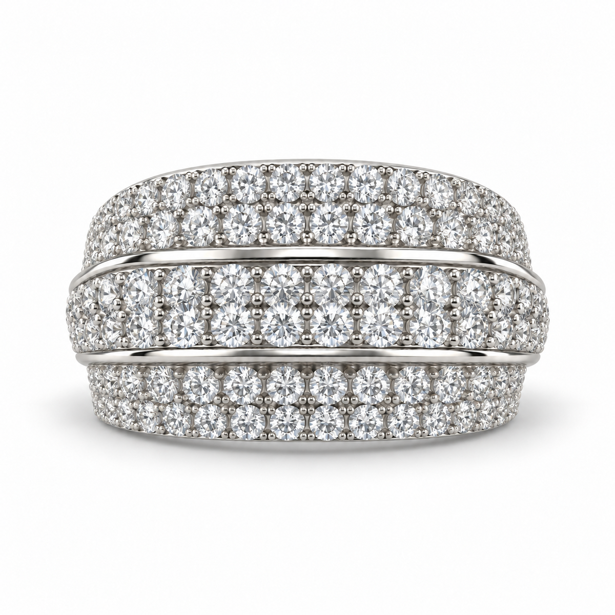 Sterling Silver Men's Ring 2.00 ct Lab Grown Diamond