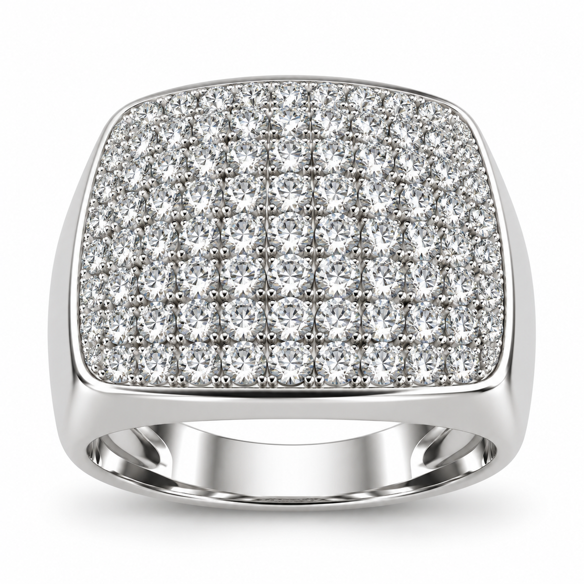 Sterling Silver Men's Ring 1.50 ct Lab Grown Diamond