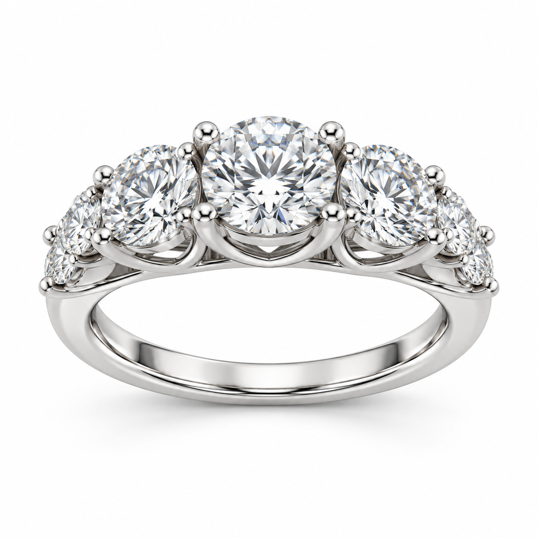 Sterling Silver Women's Ring 0.50 ct Lab Grown Diamond
