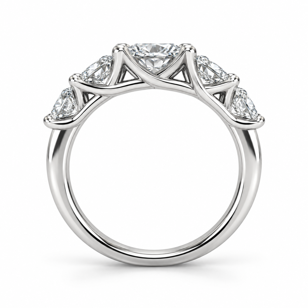 Sterling Silver Women's Ring 0.50 ct Lab Grown Diamond