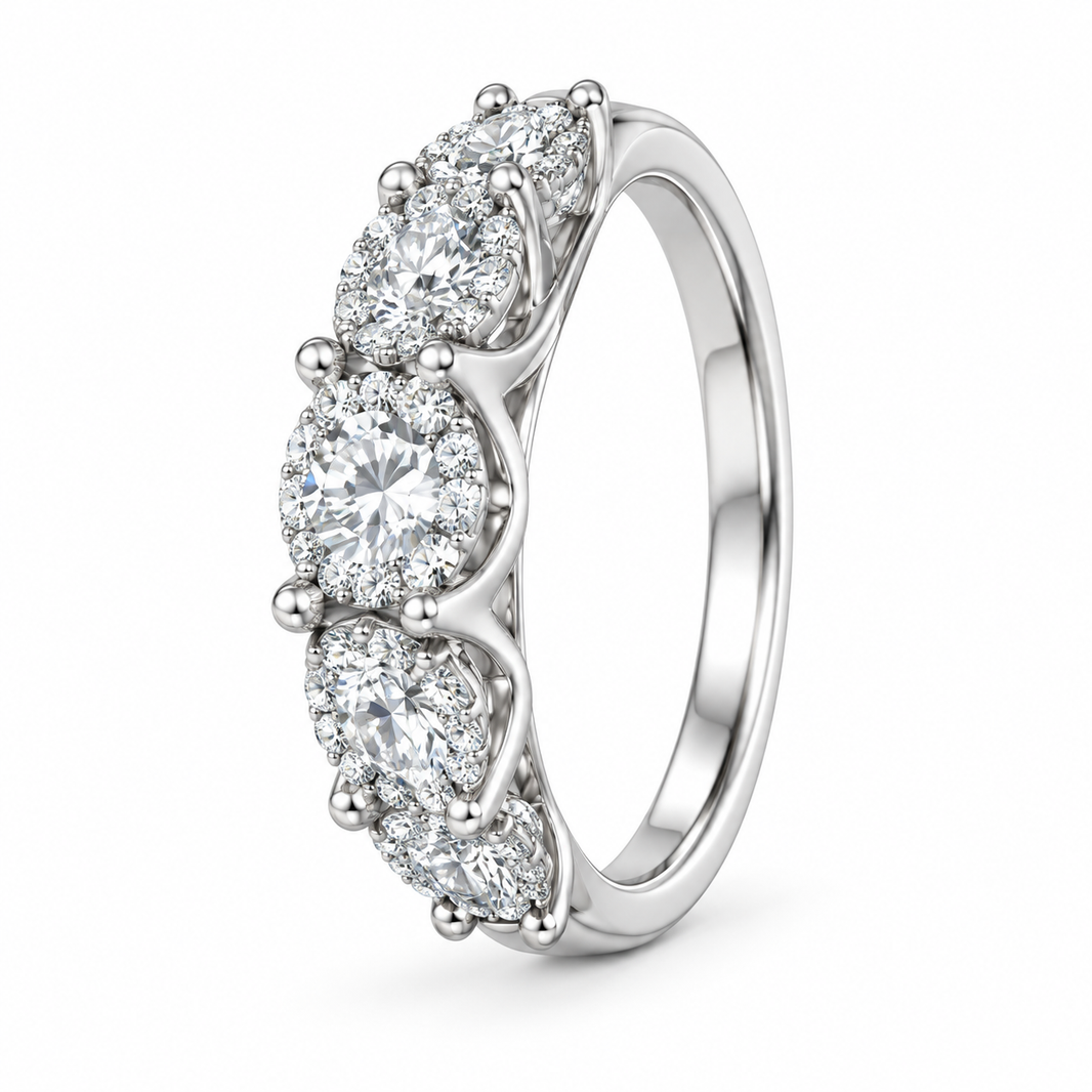 Sterling Silver Women's Ring 0.50 ct Lab Grown Diamond