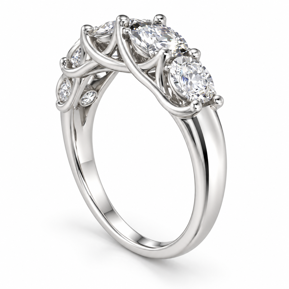 Sterling Silver Women's Ring 0.50 ct Lab Grown Diamond