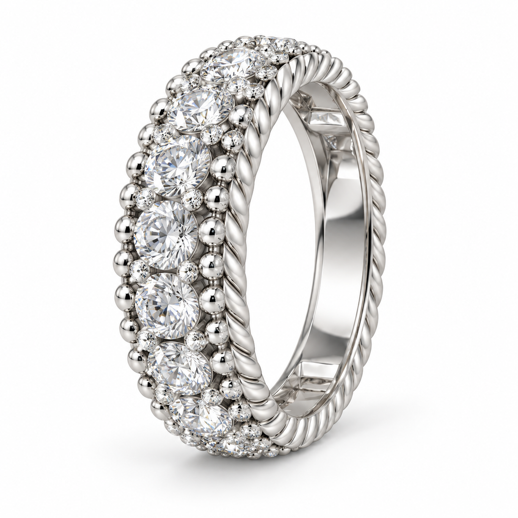 Sterling Silver Women's Ring 1.00 ct Lab Grown Diamond