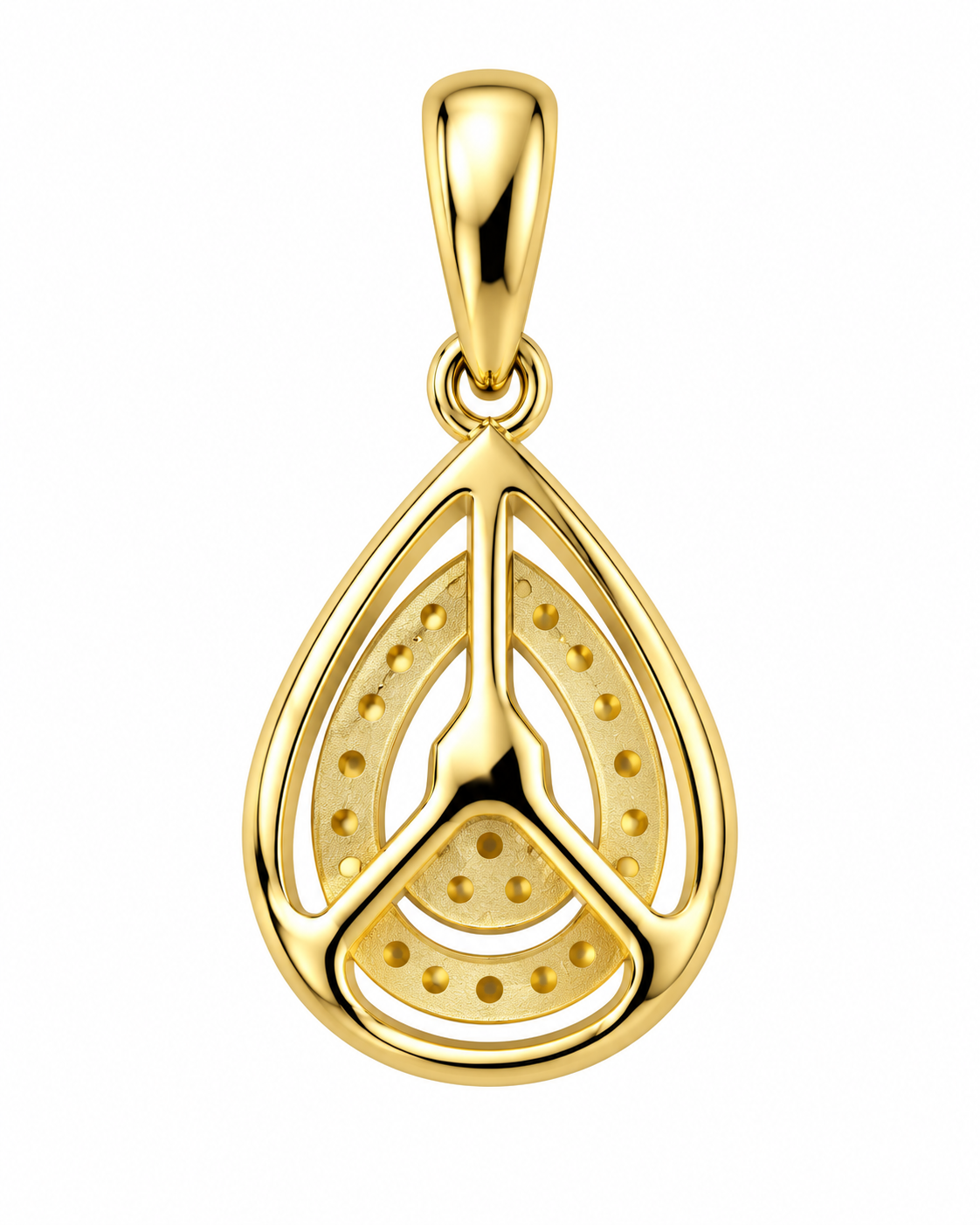 10K Yellow Gold Pear Charm Baguette 0.35 ct Natural Diamond